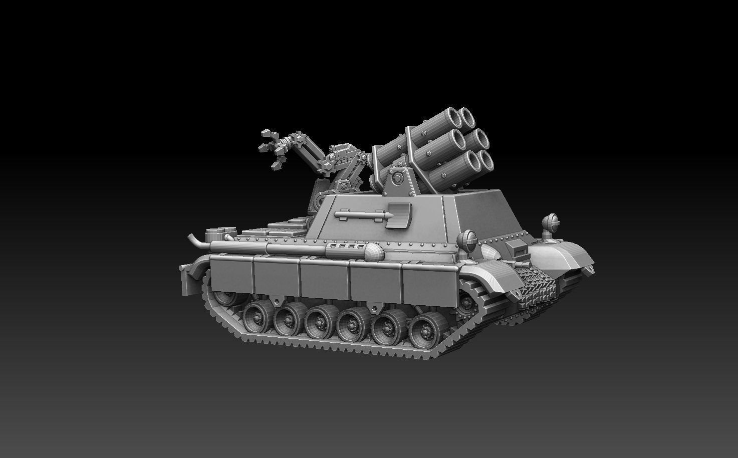 Self-Propelled Rocket Artillery Kit 3D print model_10