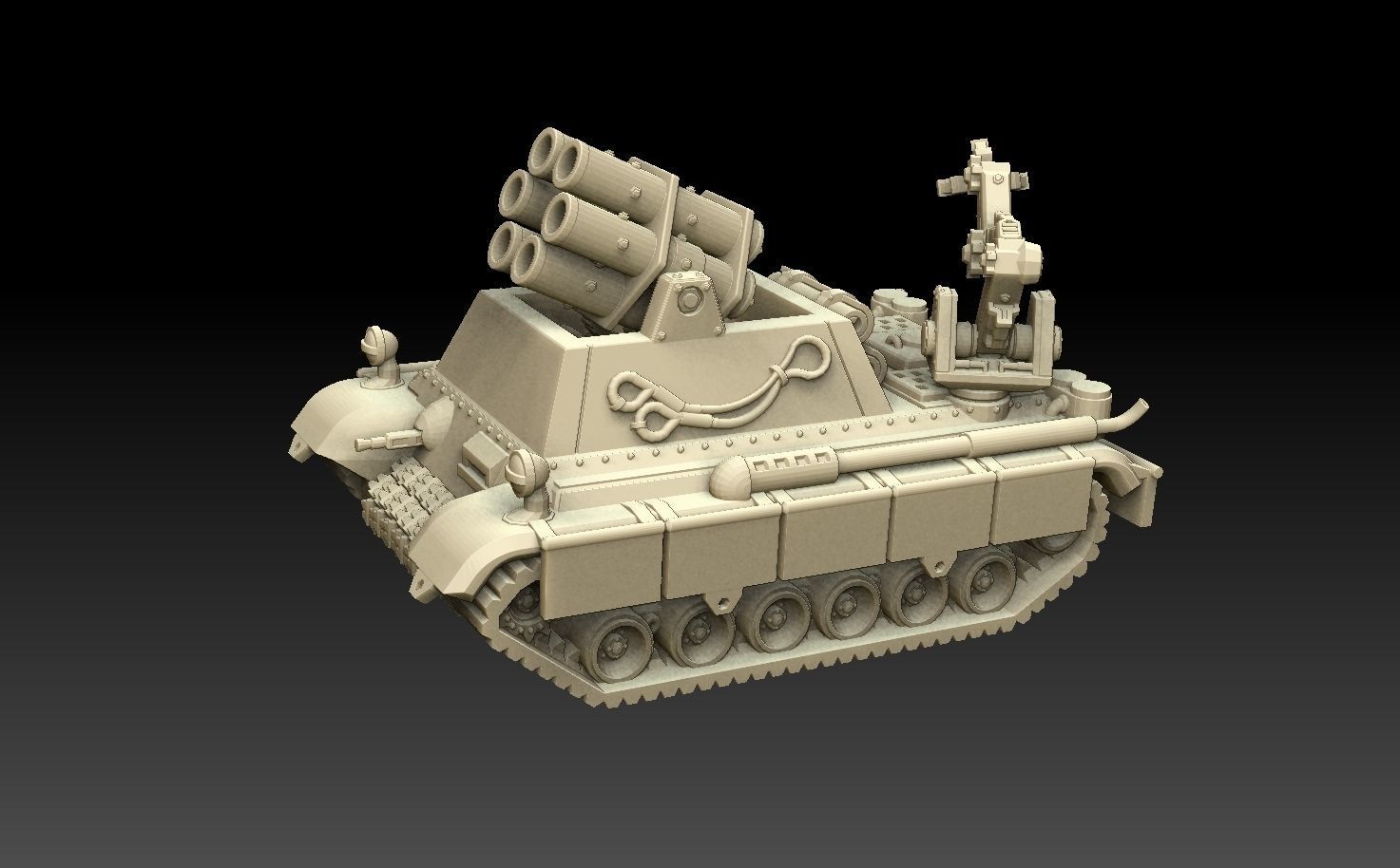 Self-Propelled Rocket Artillery Kit 3D print model_8