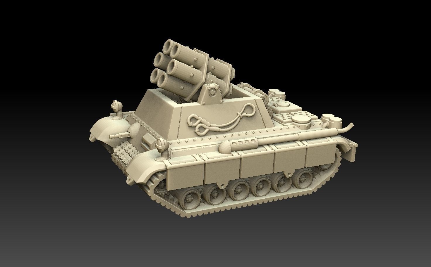 Self-Propelled Rocket Artillery Kit 3D print model_7