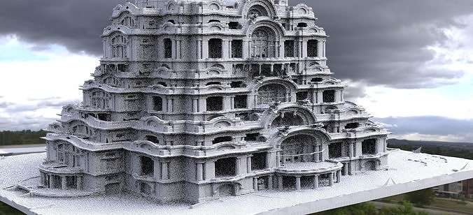 Aztec Temple of Human contemplation 3D model