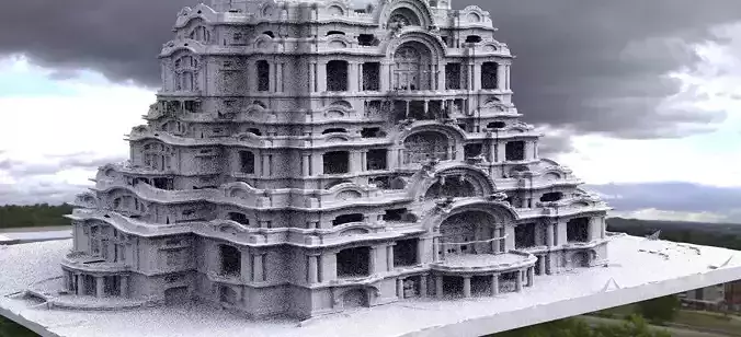 Aztec Temple of Human contemplation 3D model