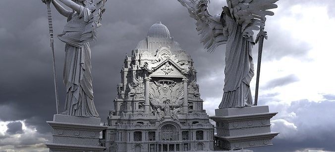 Tower in heaven Angels abode 3D model