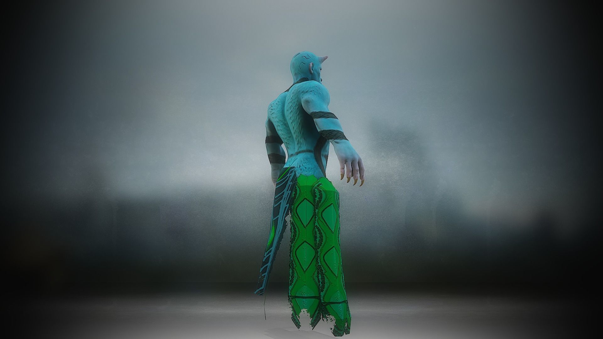 Ifryt character fantasy  Low-poly 3D model_1