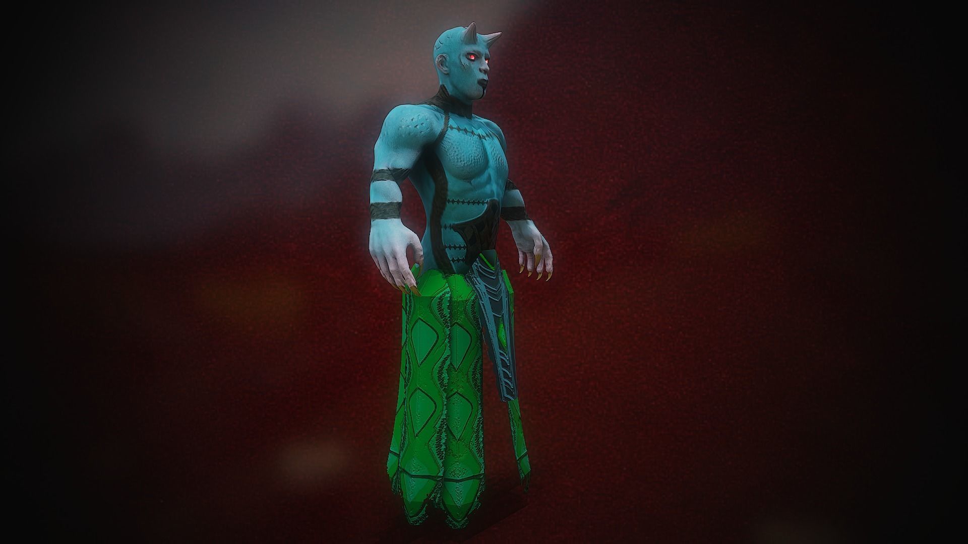 Ifryt character fantasy  Low-poly 3D model_3