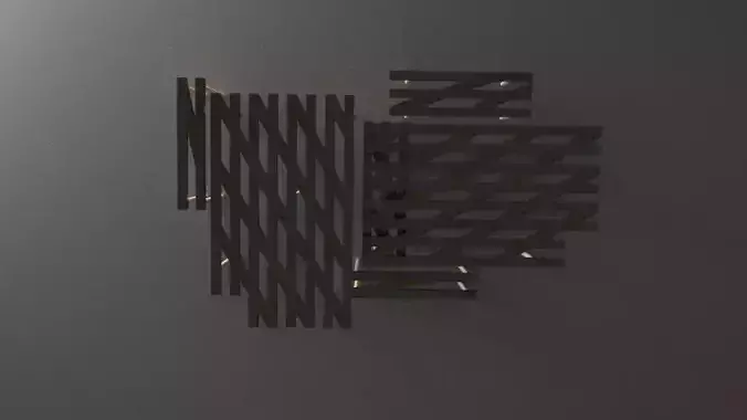 chandelier wall light with metal strips