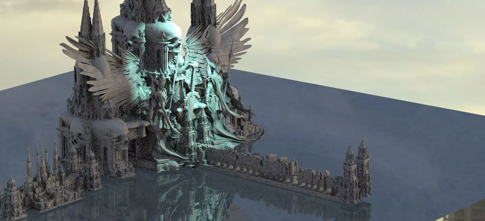 Angelic themed models with Hell themed models extended 3D model_0