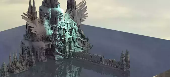 Angelic themed models with Hell themed models extended 3D model