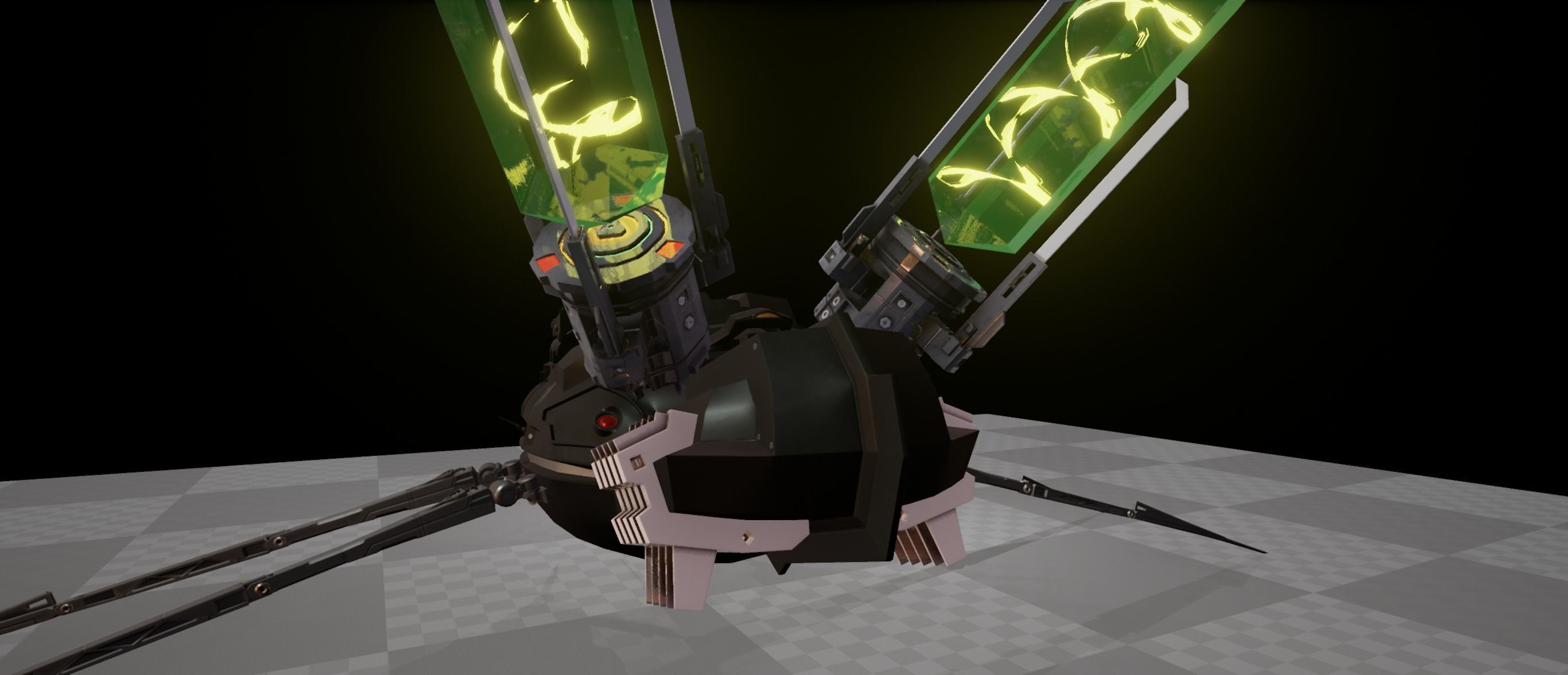 Virus Bot Game Ready Low-poly 3D model_5