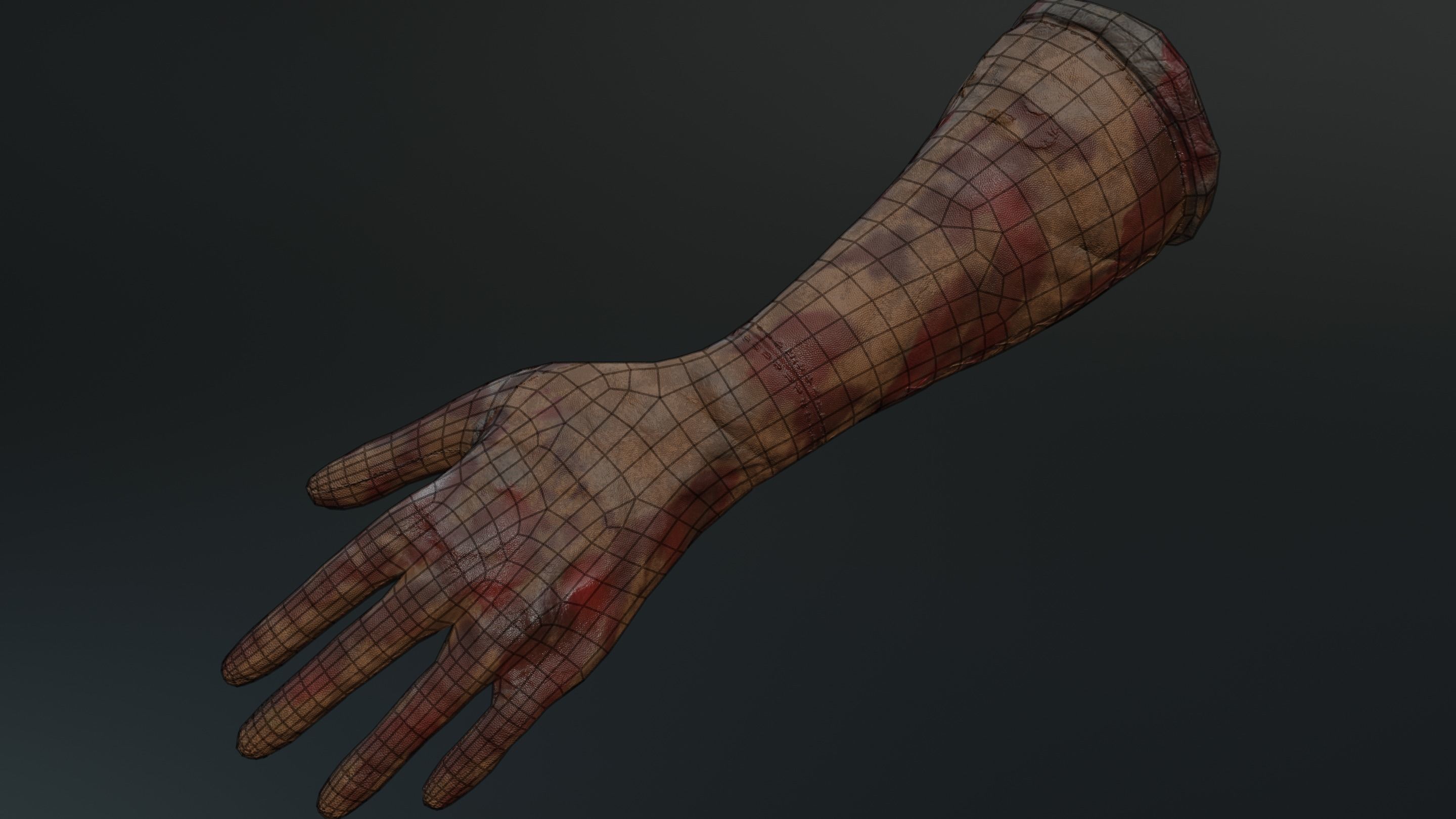 Leather glove low-poly Low-poly 3D model_7