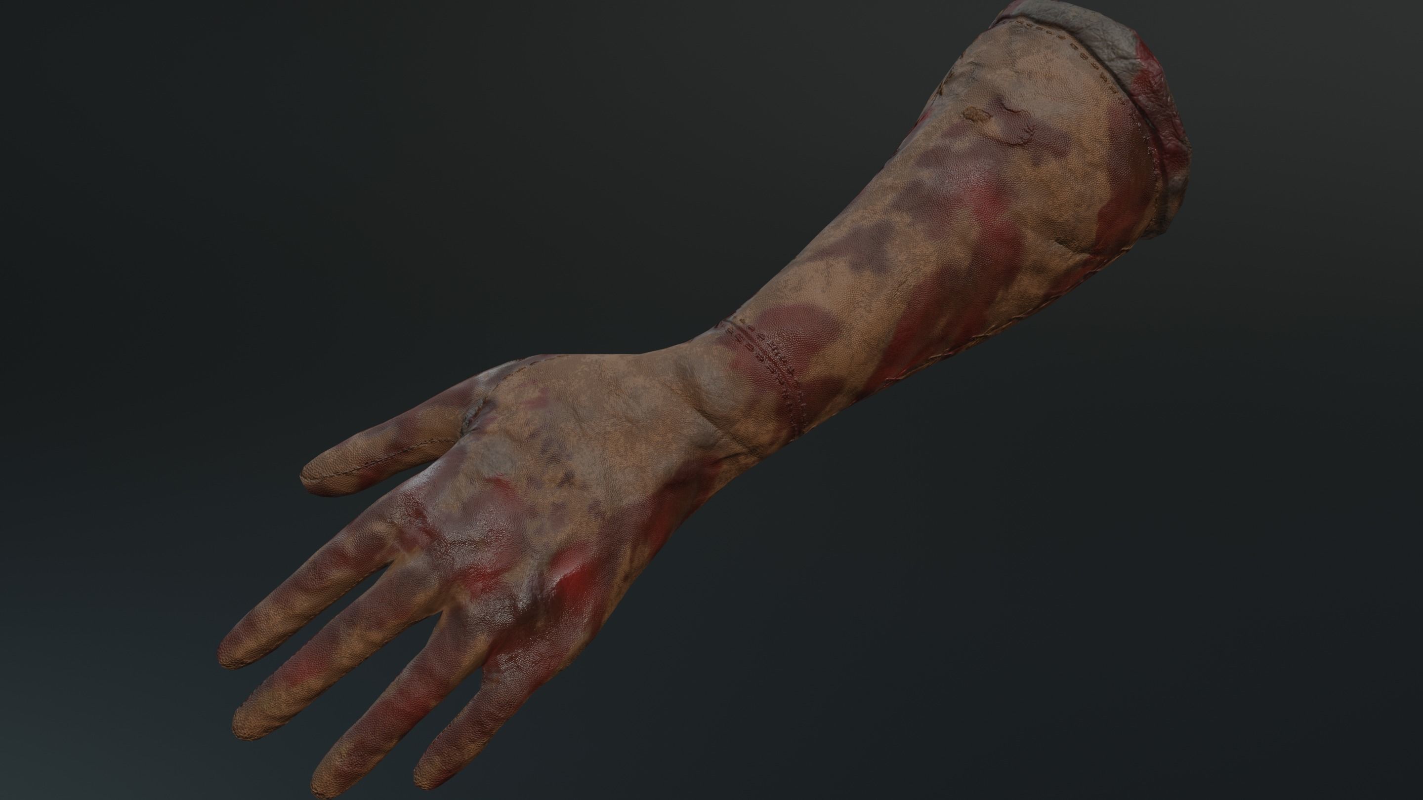 Leather glove low-poly Low-poly 3D model_6