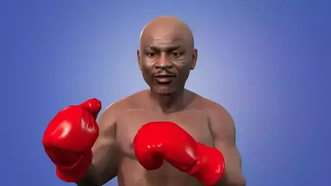 Boxer Legend Tyson Full Rigged 3D model