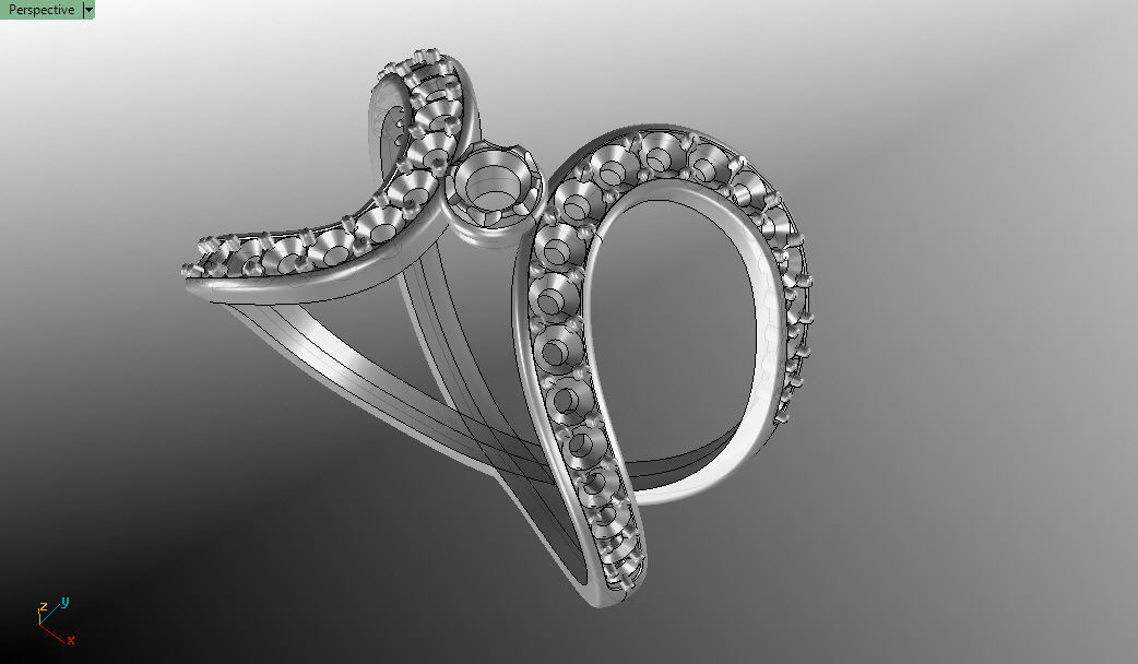 elegant ring  3D print model_2