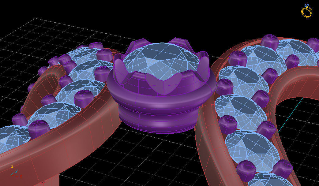 elegant ring  3D print model_1