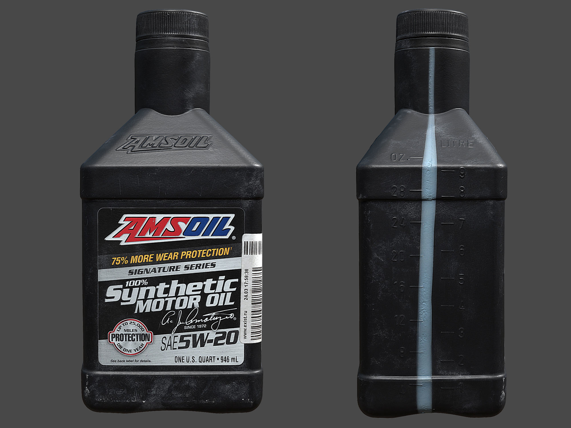 Motor Oil Bottle 3D model_12