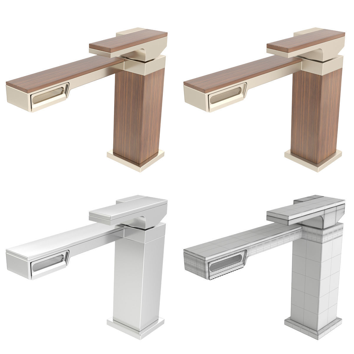 Brizo faucet and shower - Frank Lloyd wright collection 3D model_3