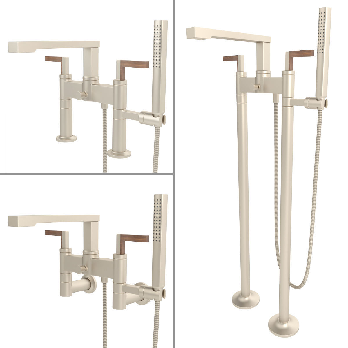 Brizo faucet and shower - Frank Lloyd wright collection 3D model_4