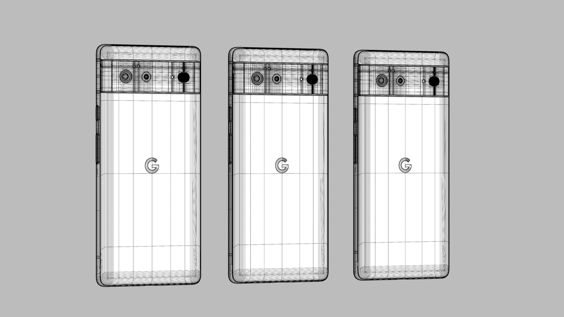 Google Pixel 6 in Official Colors and Design 3D model_9