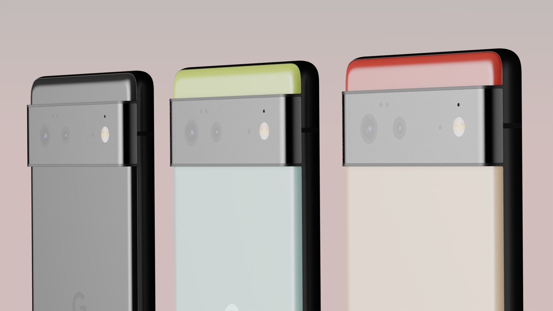 Google Pixel 6 in Official Colors and Design 3D model_2