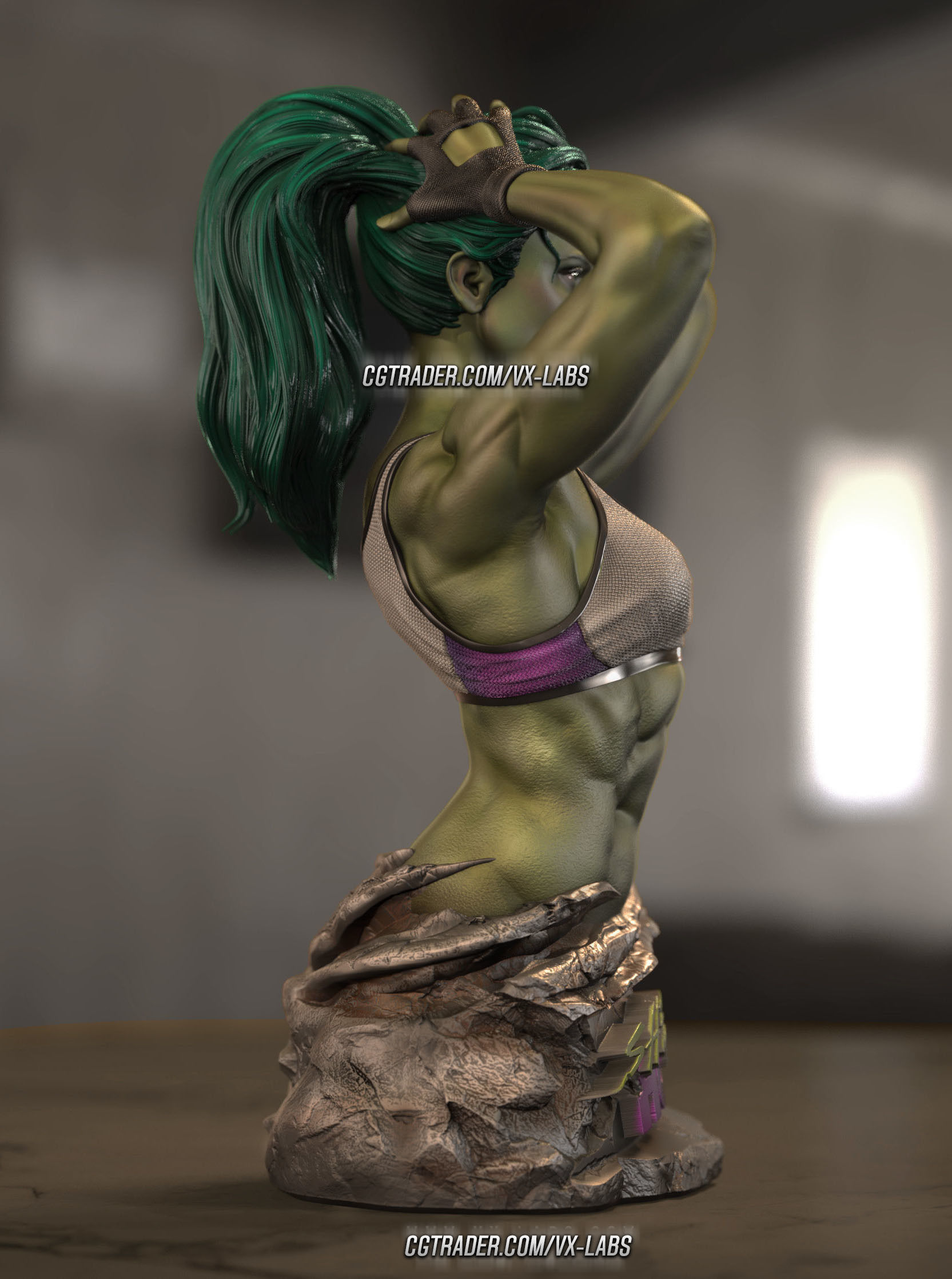 She-Hulk Bust - Gina Carano 3D print model_1