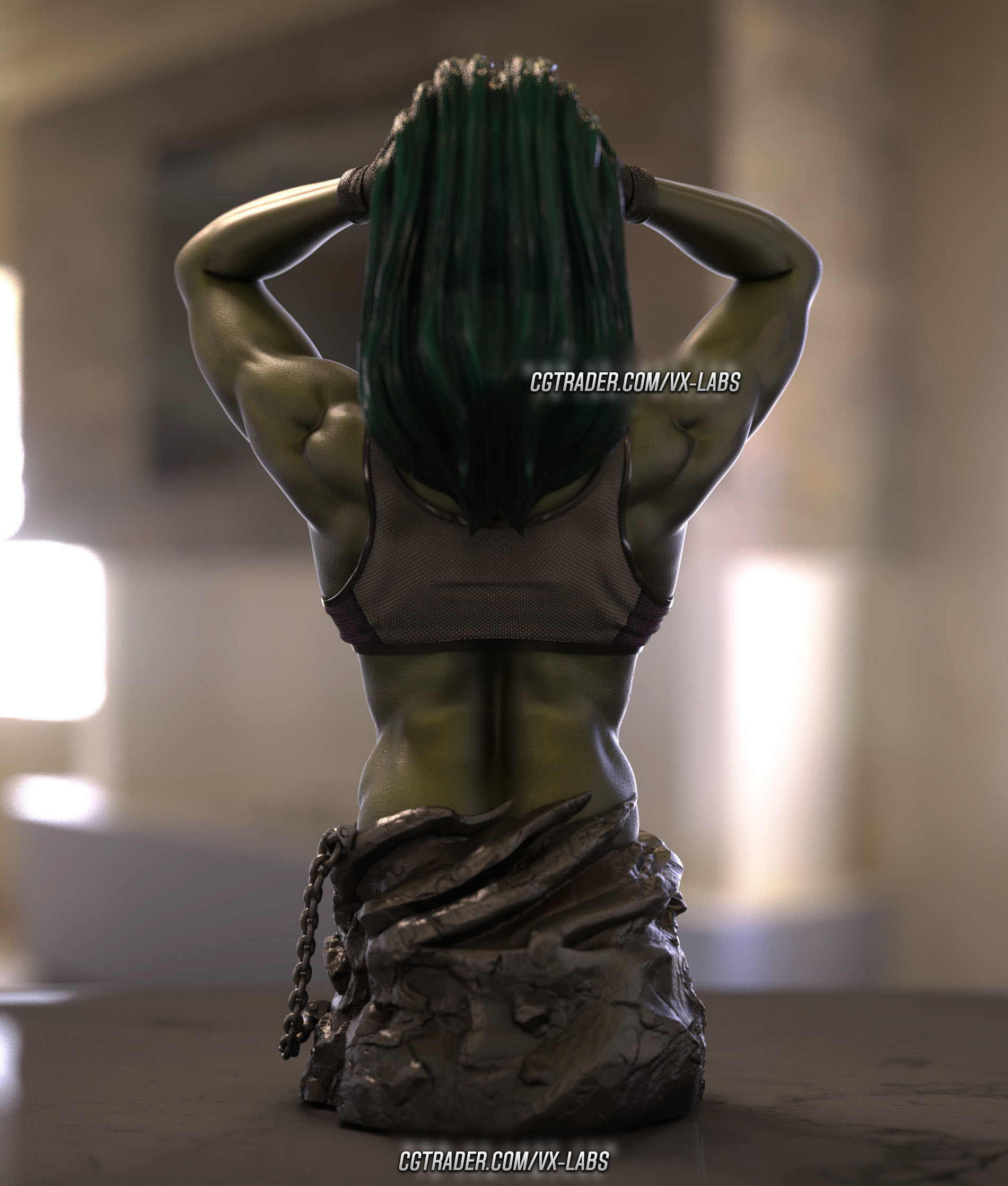 She-Hulk Bust - Gina Carano 3D print model_2