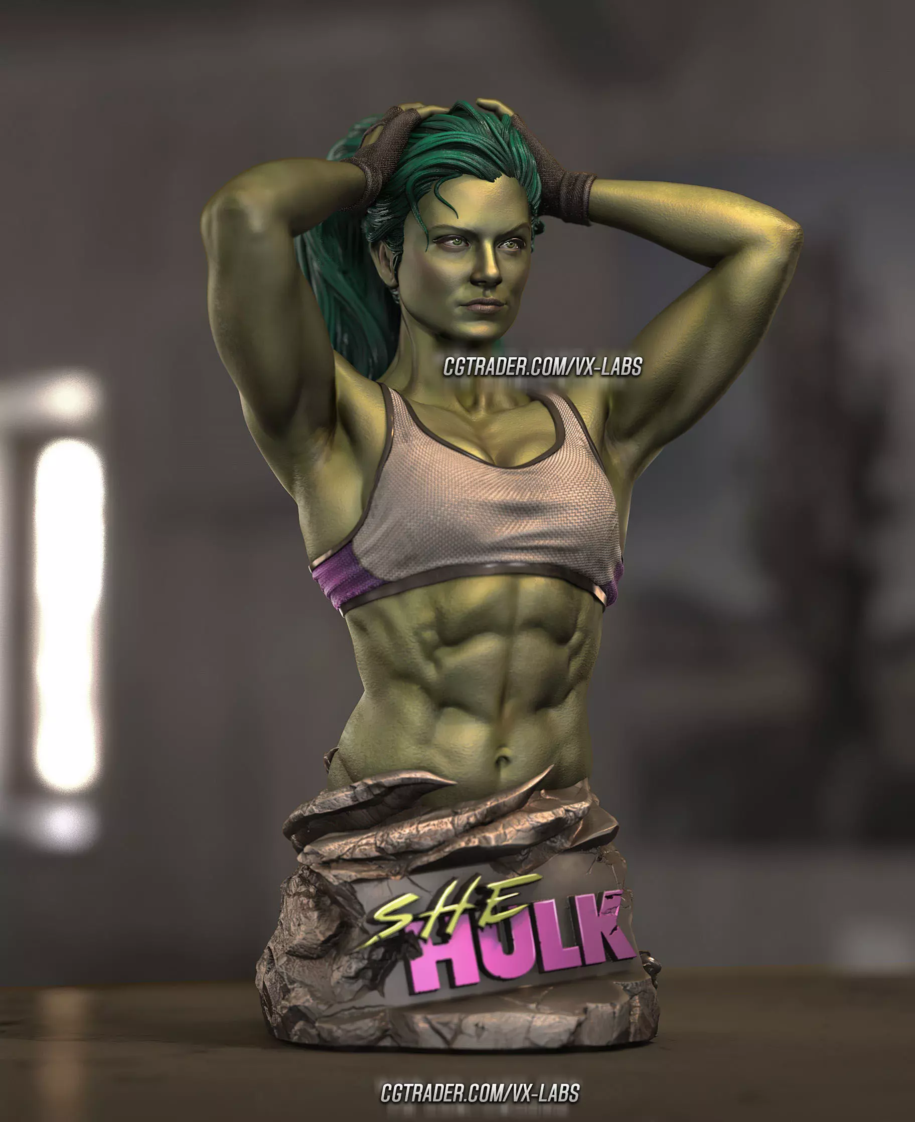 She-Hulk Bust - Gina Carano 3D print model_0