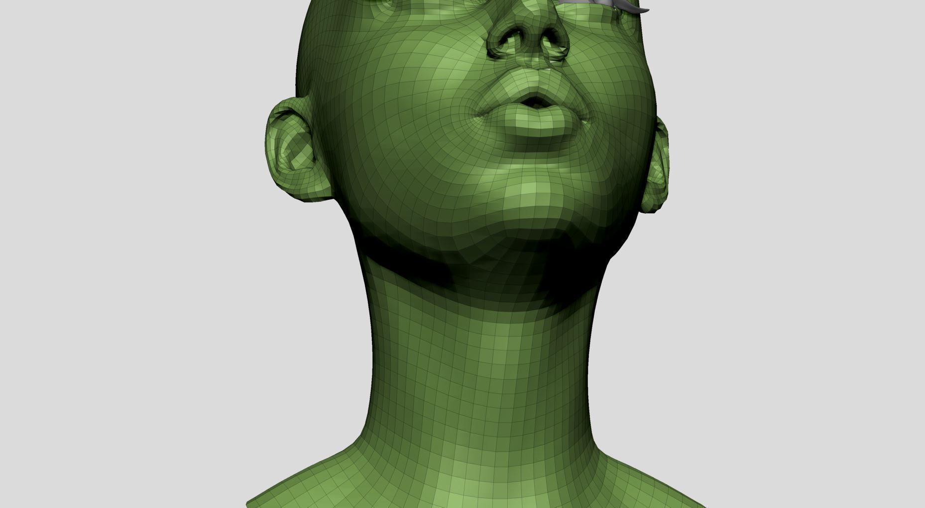 Stylized Female Head v5 3D model_12