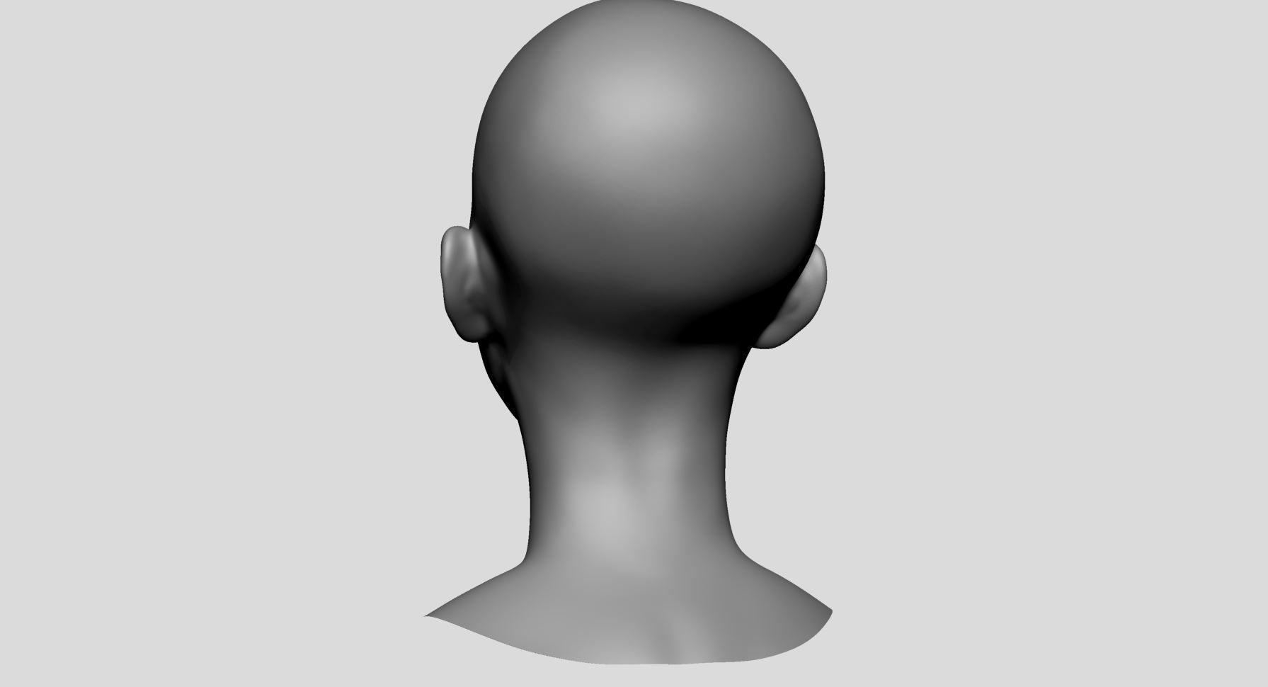 Stylized Female Head v5 3D model_4