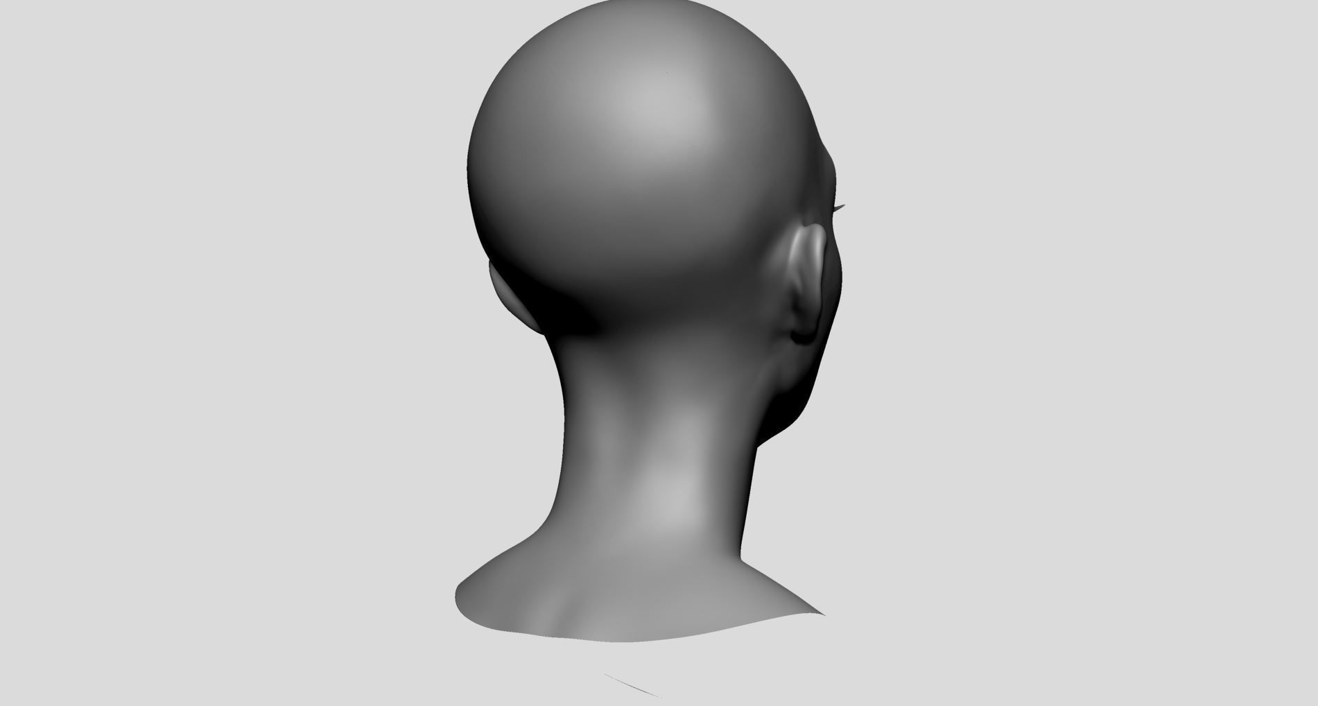 Stylized Female Head v5 3D model_3