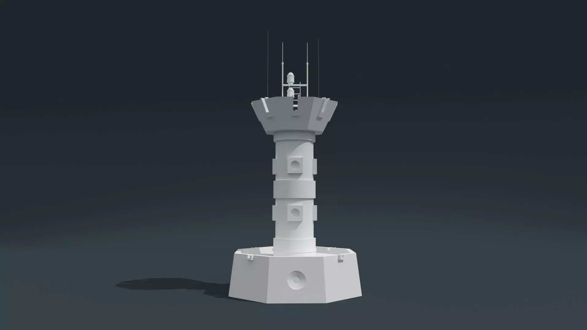 Sevastopol lighthouse northern pier of the Crimea 3D model_0