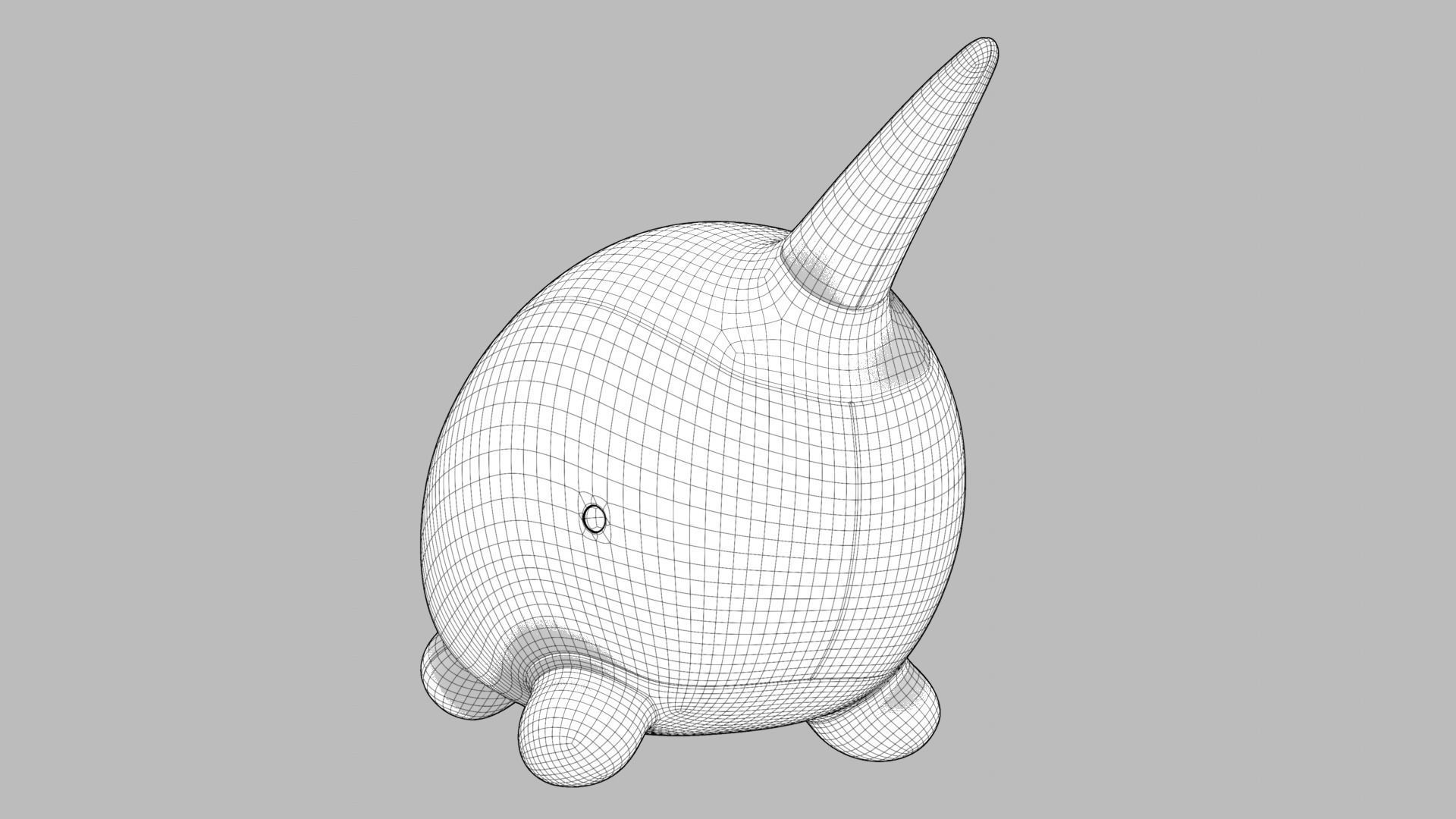 Cute plushie or doll with baked pbr textures Low-poly 3D model_9