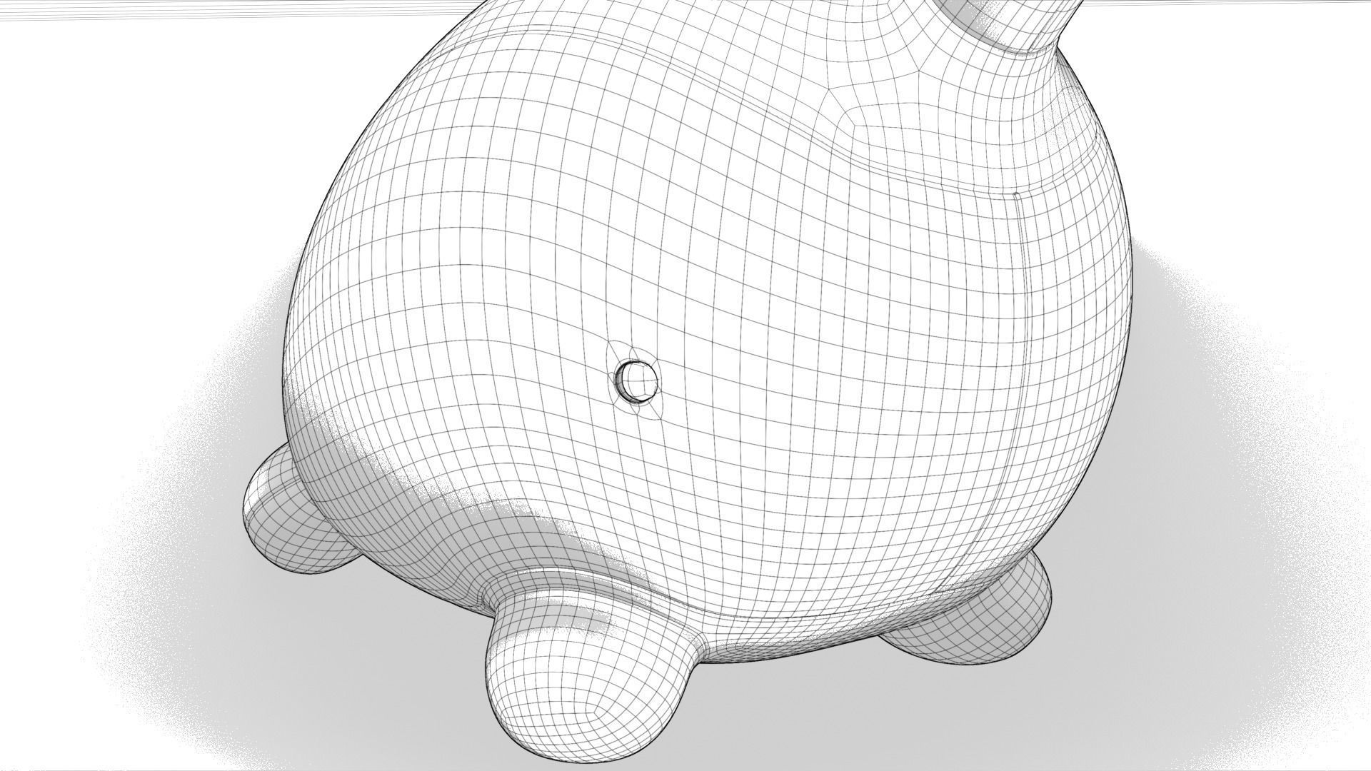 Cute plushie or doll with baked pbr textures Low-poly 3D model_7