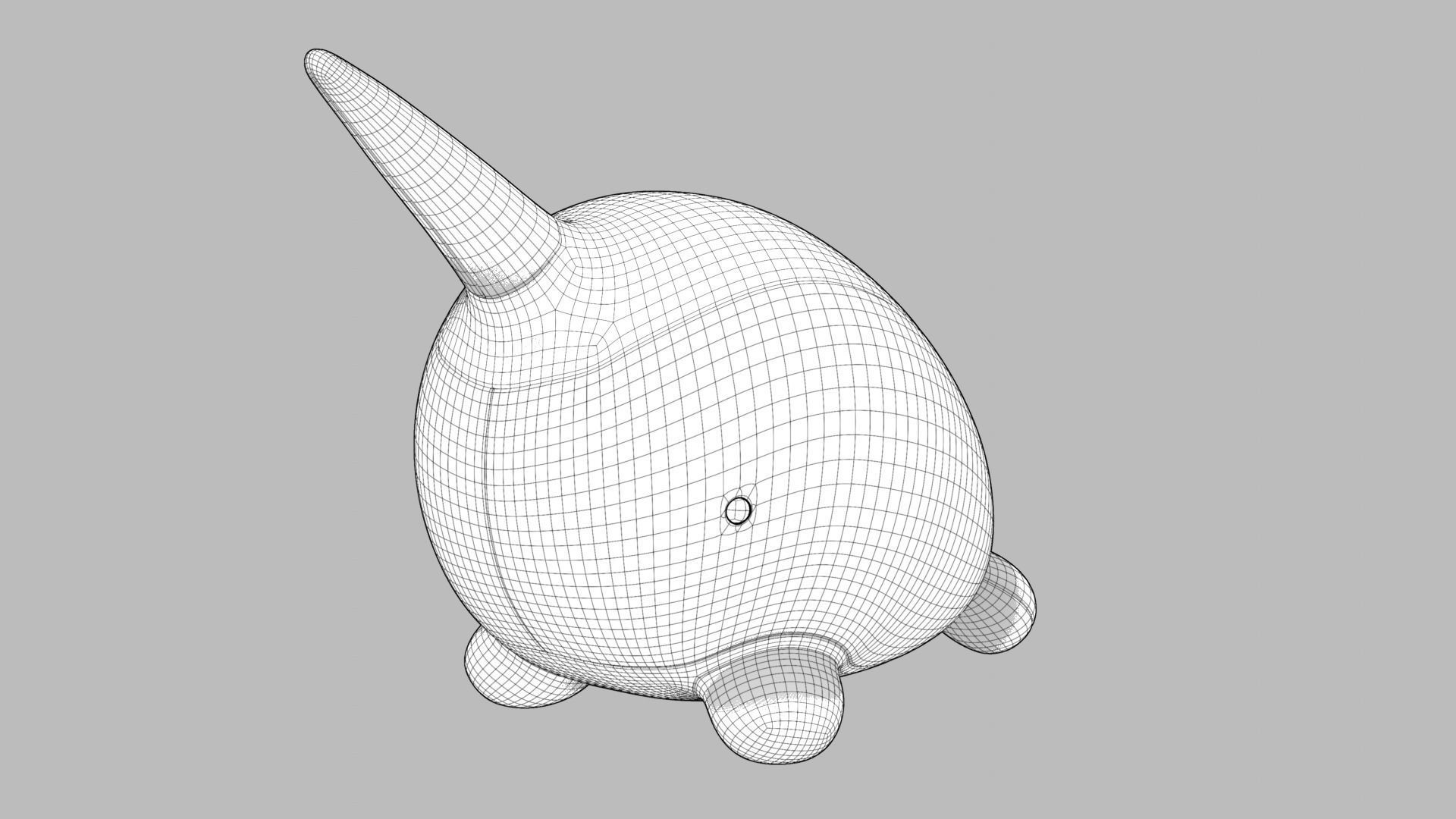 Cute plushie or doll with baked pbr textures Low-poly 3D model_1