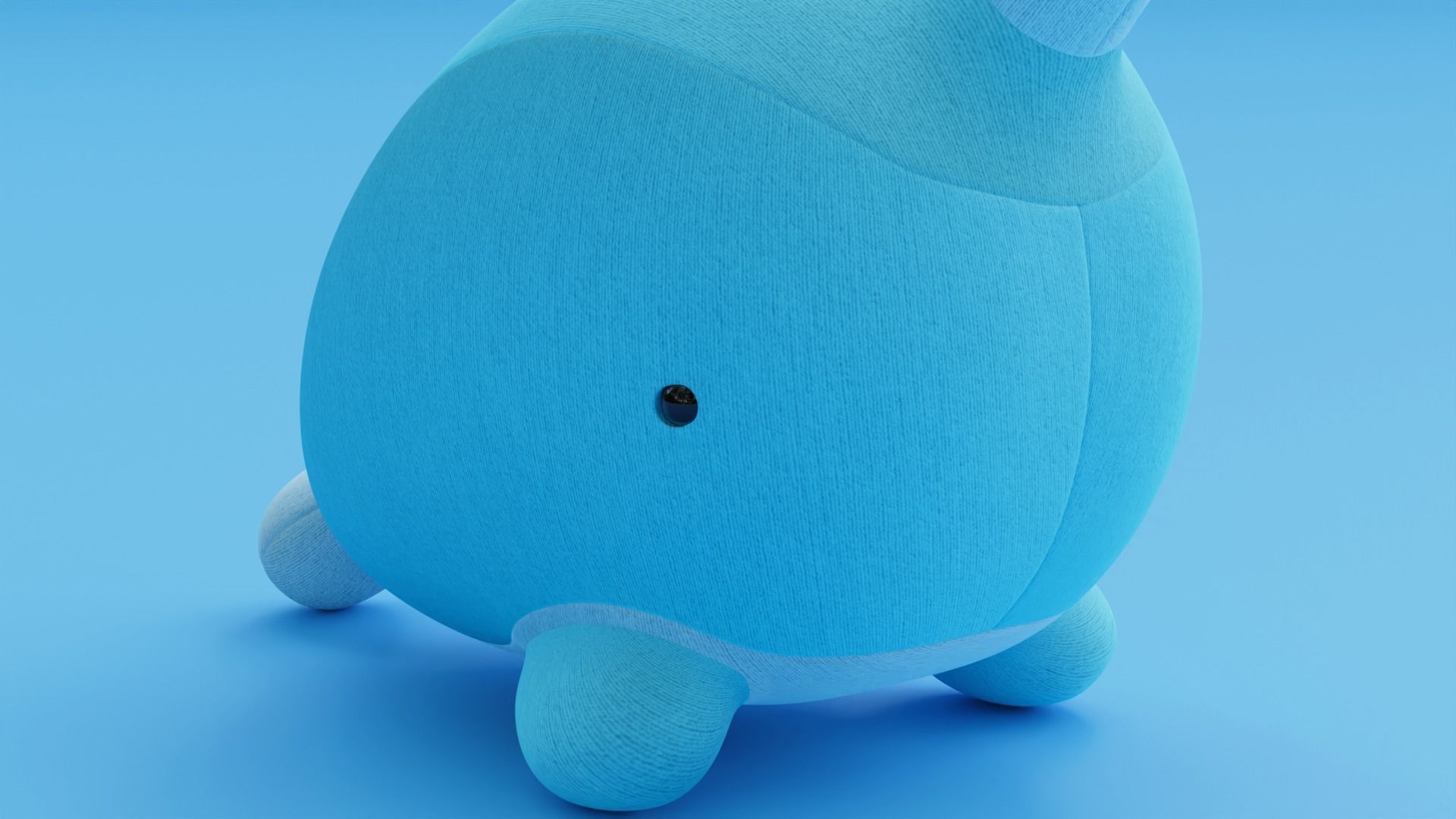 Cute plushie or doll with baked pbr textures Low-poly 3D model_6