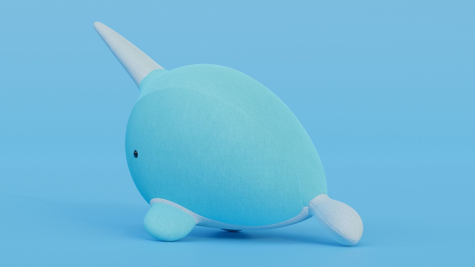 Cute plushie or doll with baked pbr textures Low-poly 3D model_4