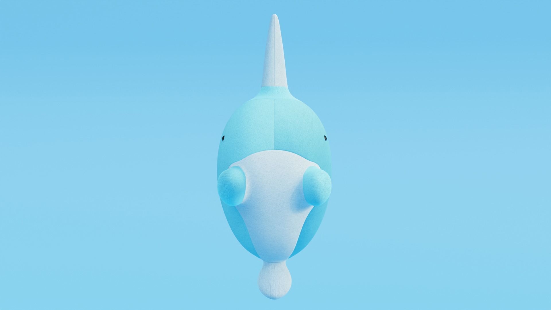 Cute plushie or doll with baked pbr textures Low-poly 3D model_2