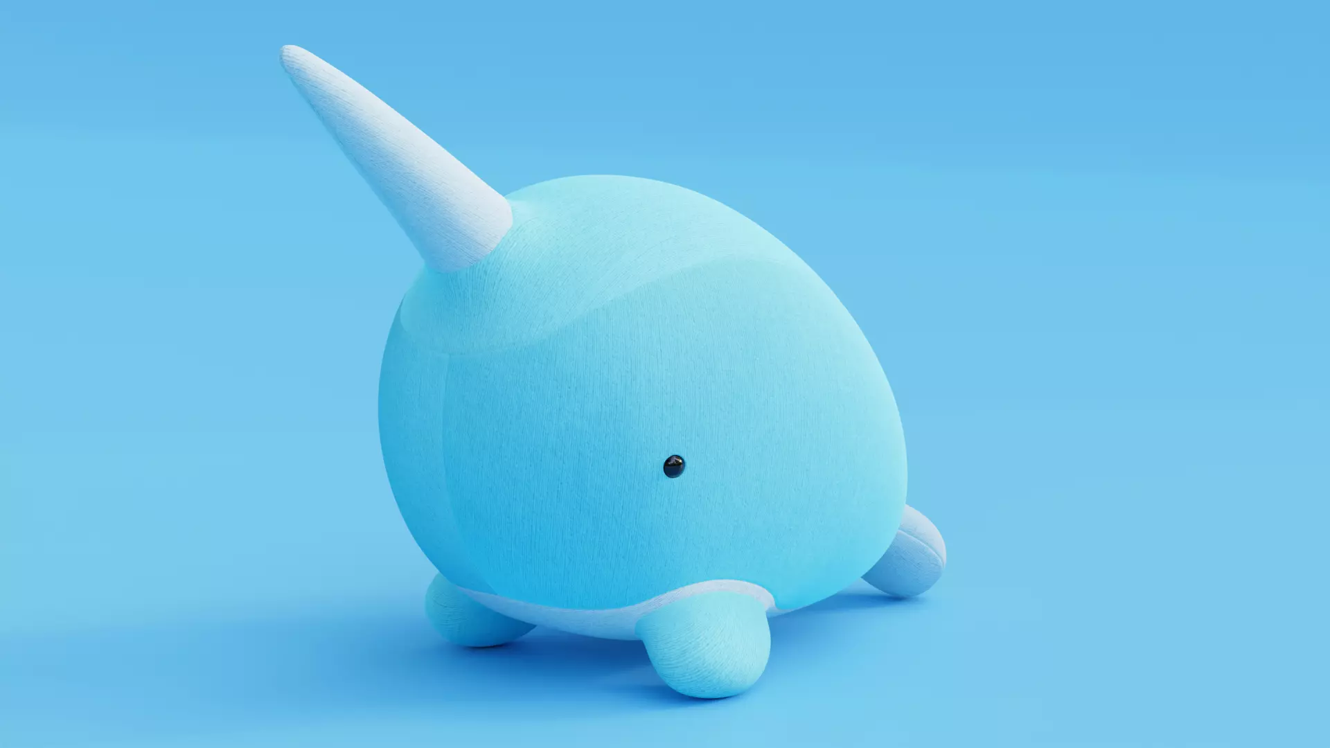 Cute plushie or doll with baked pbr textures Low-poly 3D model_0