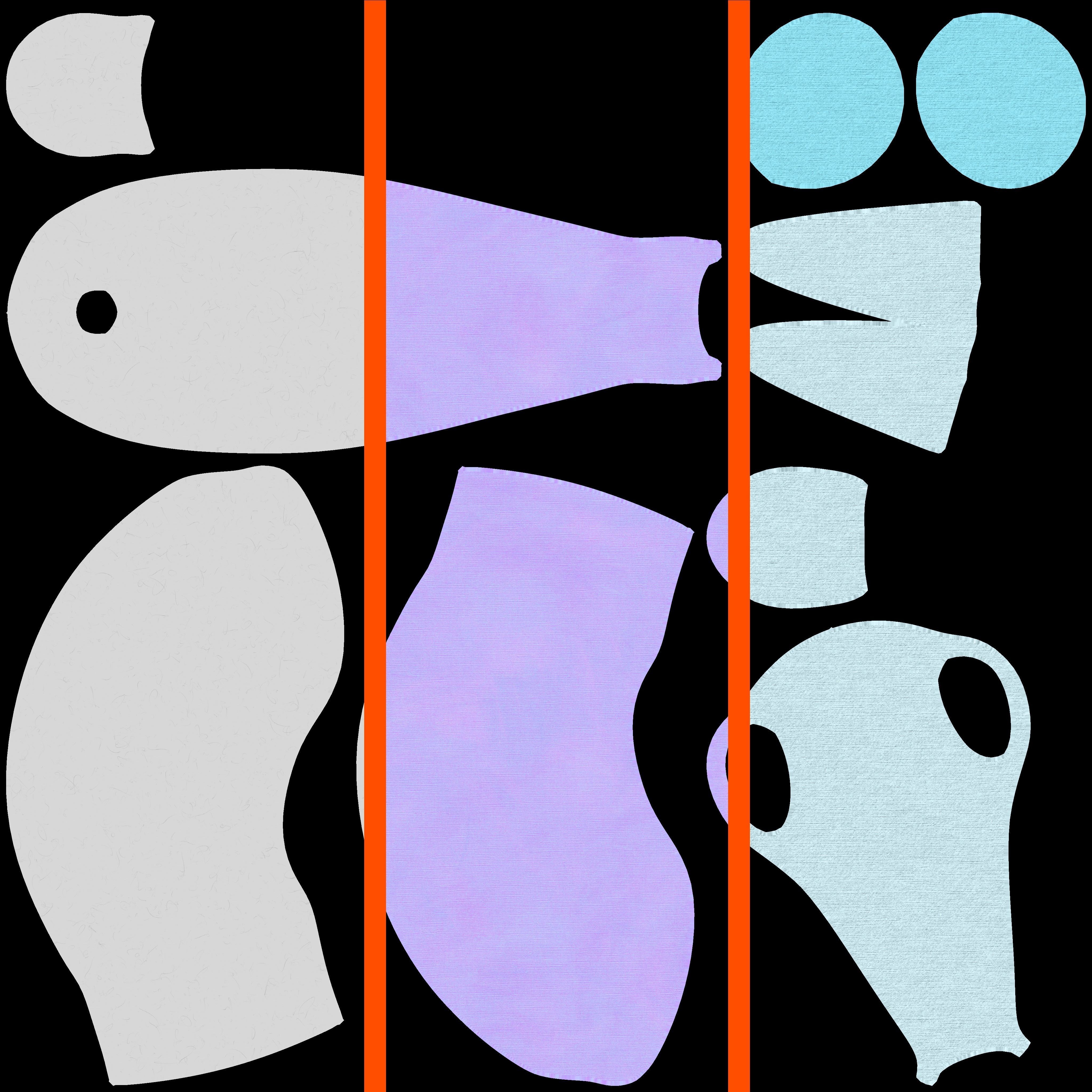 Cute plushie or doll with baked pbr textures Low-poly 3D model_10