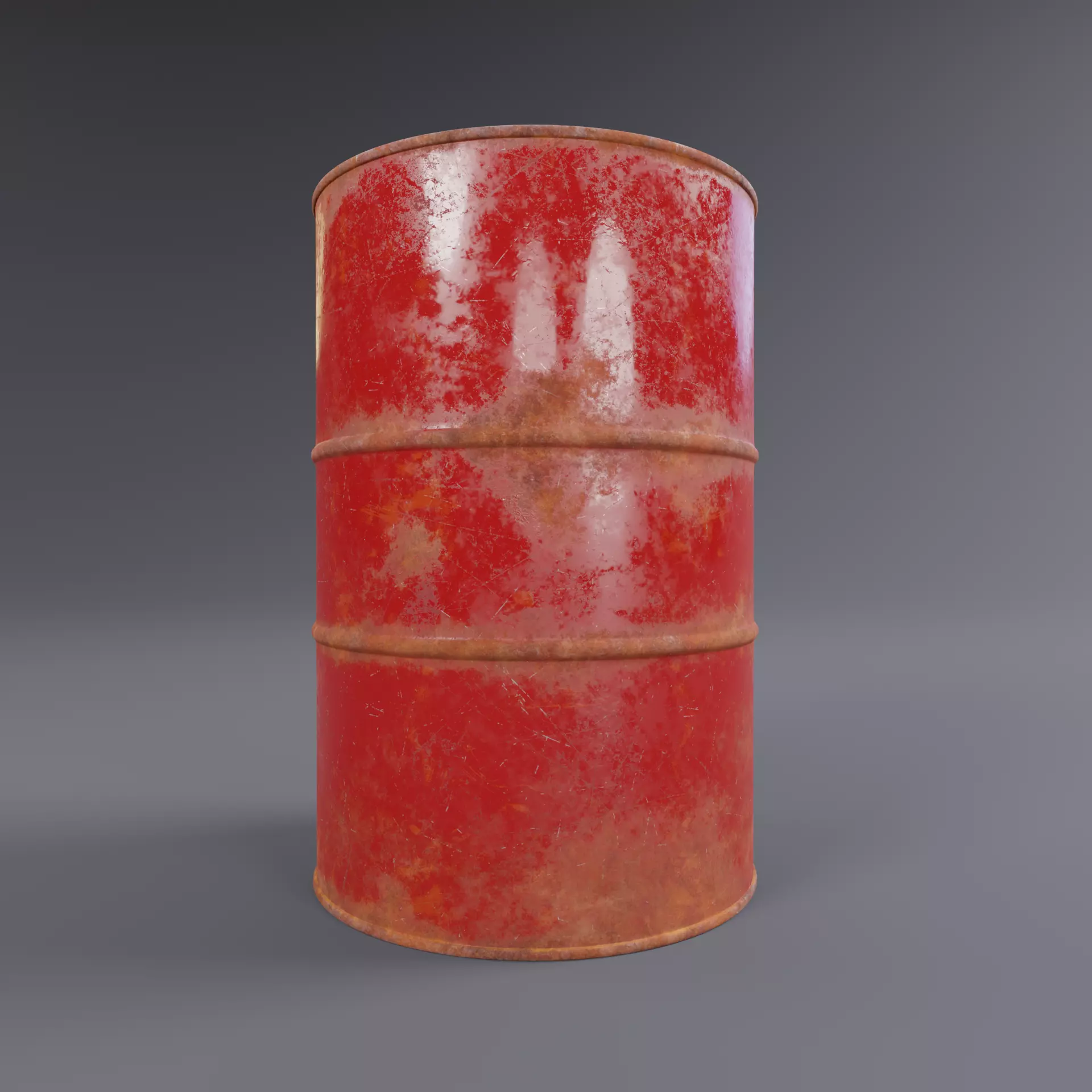 Barrel high and low-poly 3D model Low-poly 3D model_0