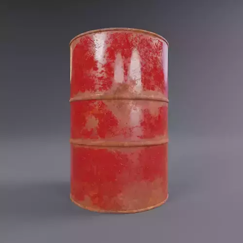 Barrel high and low-poly 3D model