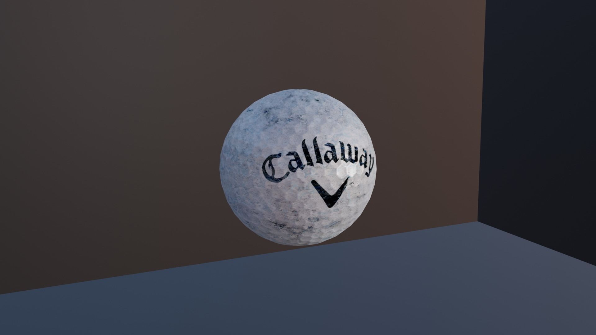 Golf Ball Low-poly 3D model_2