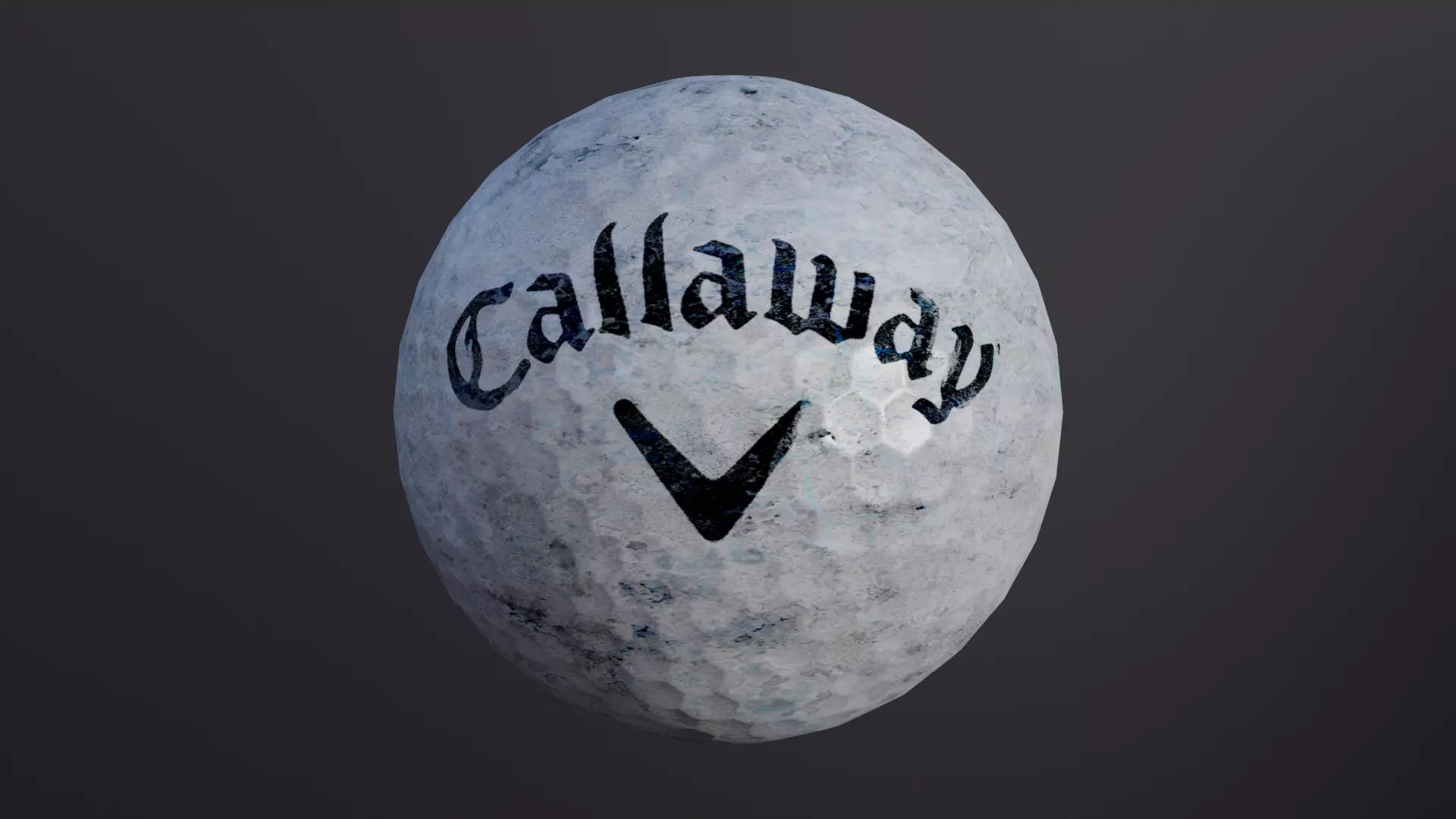Golf Ball Low-poly 3D model_0
