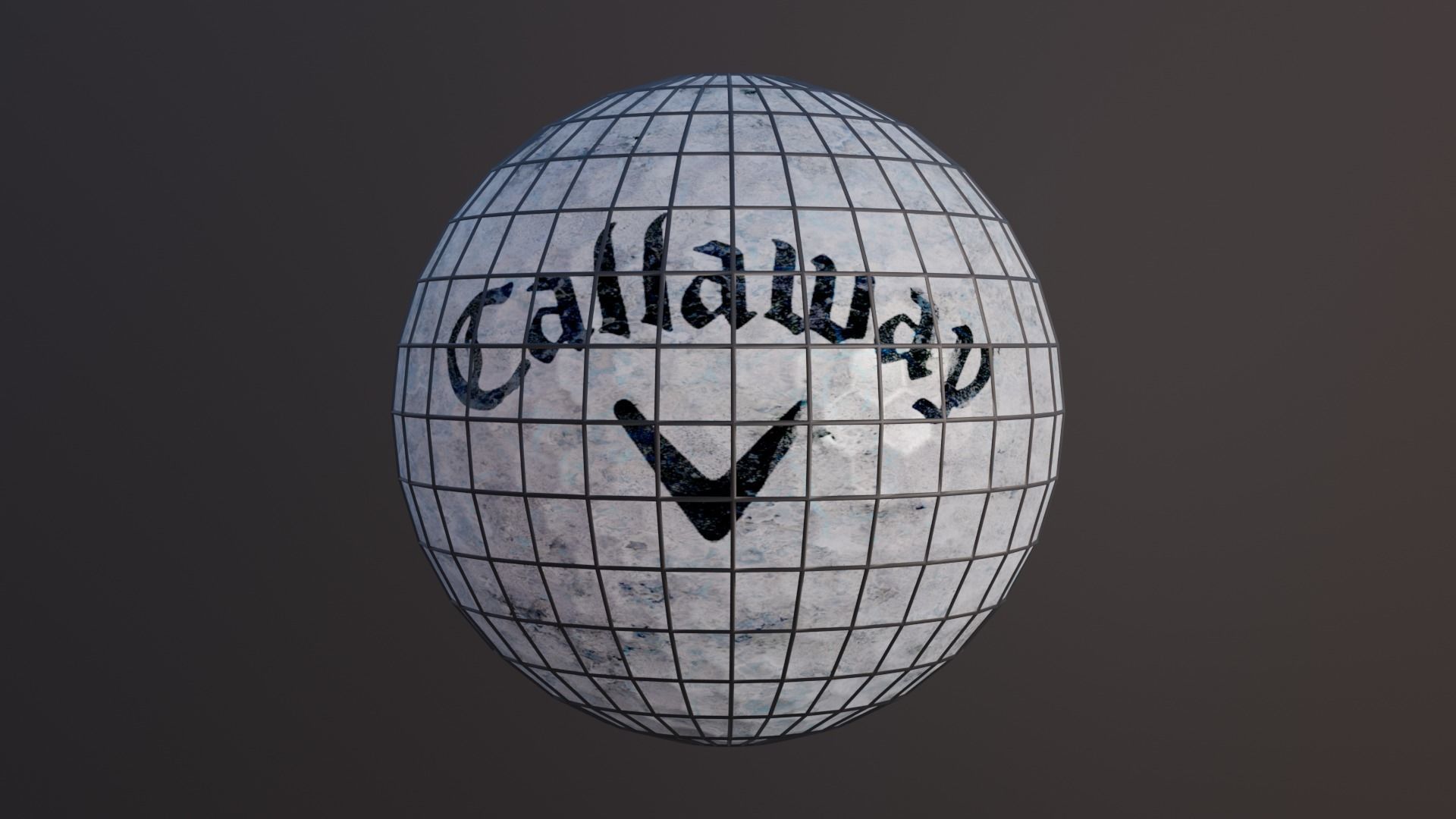 Golf Ball Low-poly 3D model_1