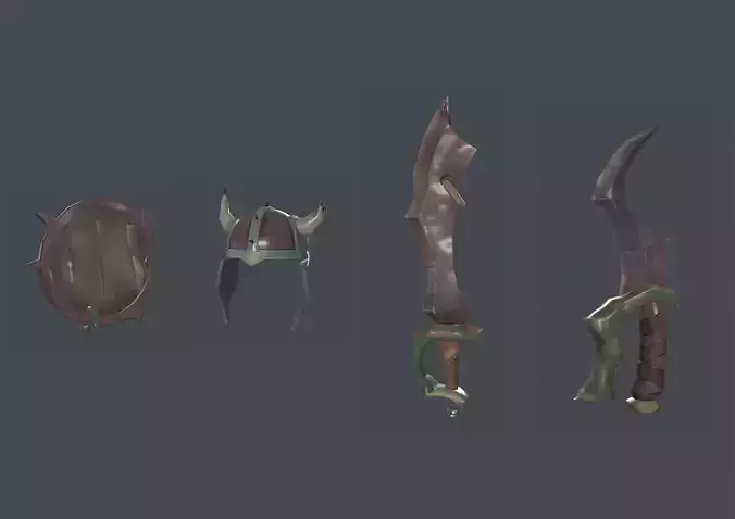 blade weapon Low-poly 3D model