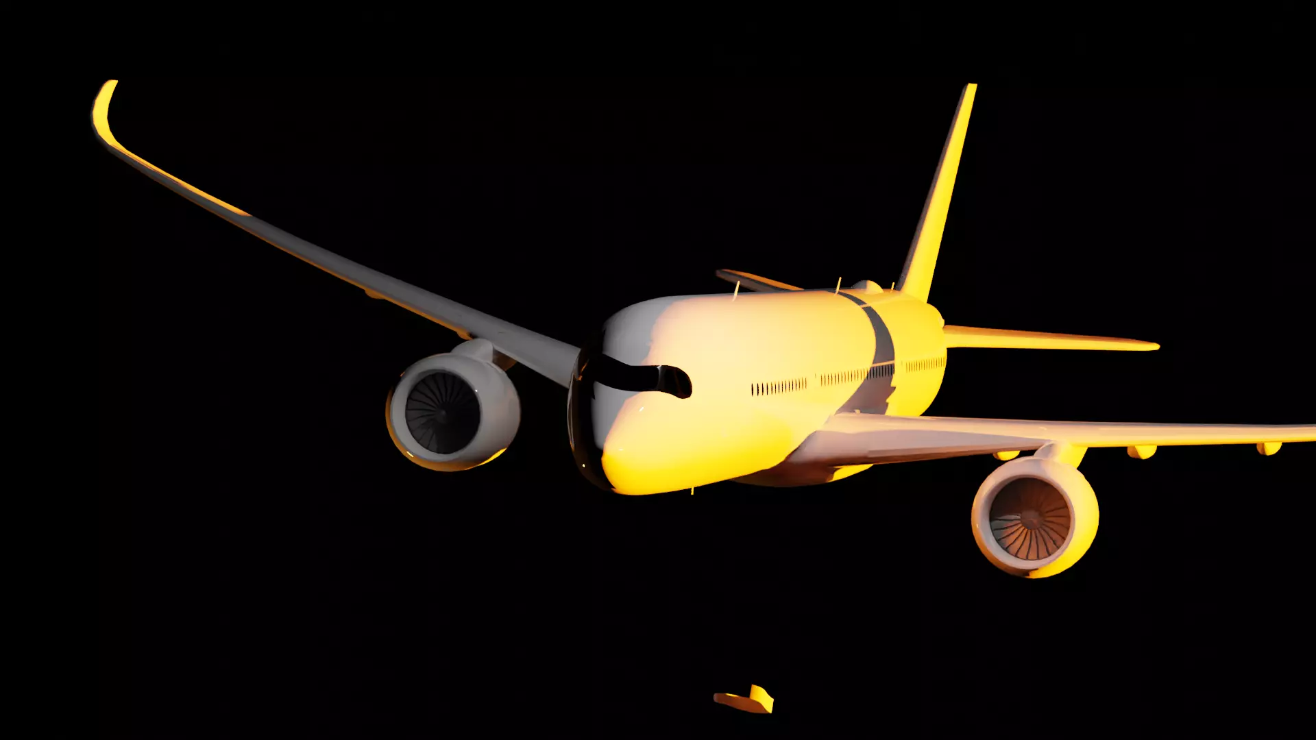 A350-900 with Generic Colours Free 3D model