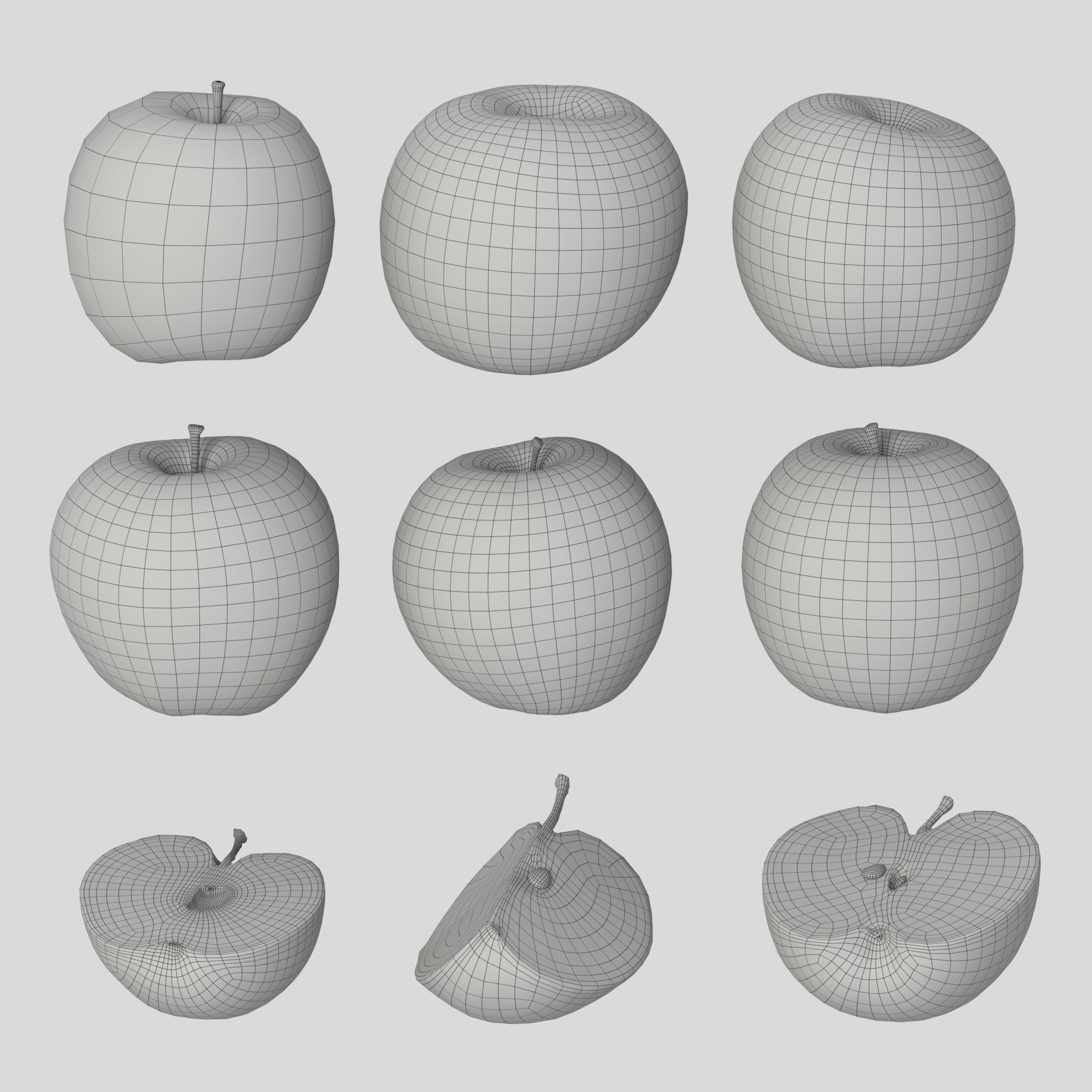 AppleRed apple 3D model_1