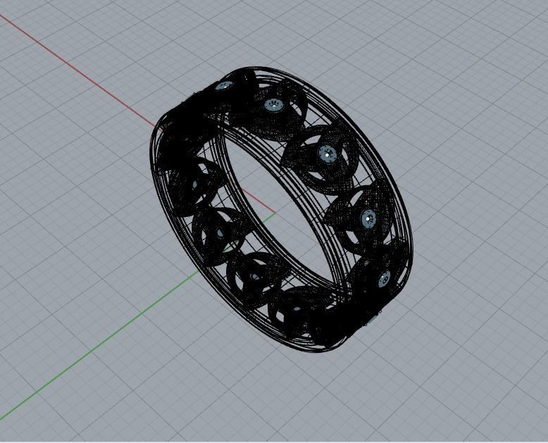 Sharingan Ring Band 3D print model_4