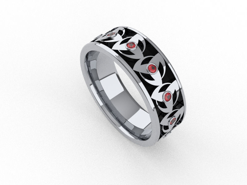 Sharingan Ring Band 3D print model_1