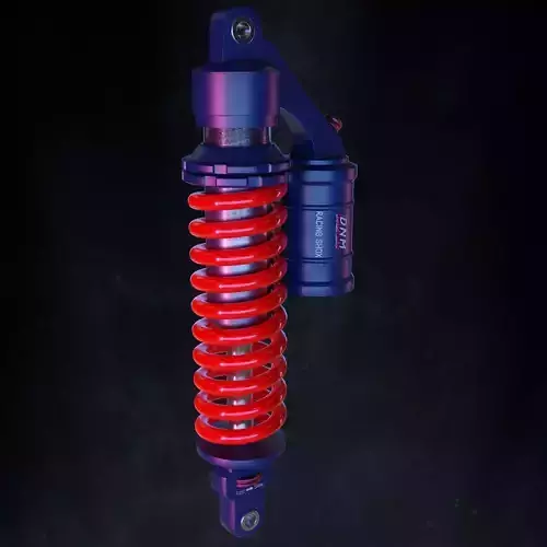 Bike shock absorber Low-poly 3D model