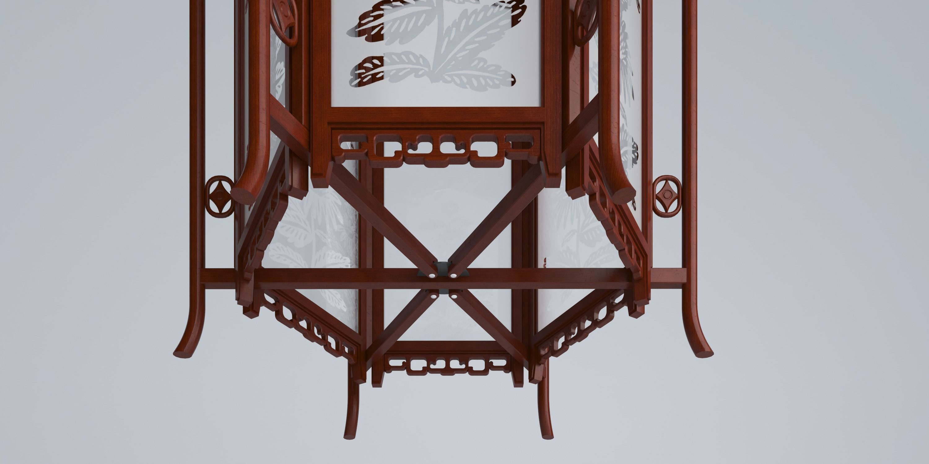 DAISY GLASS LANTERN 3D model_5