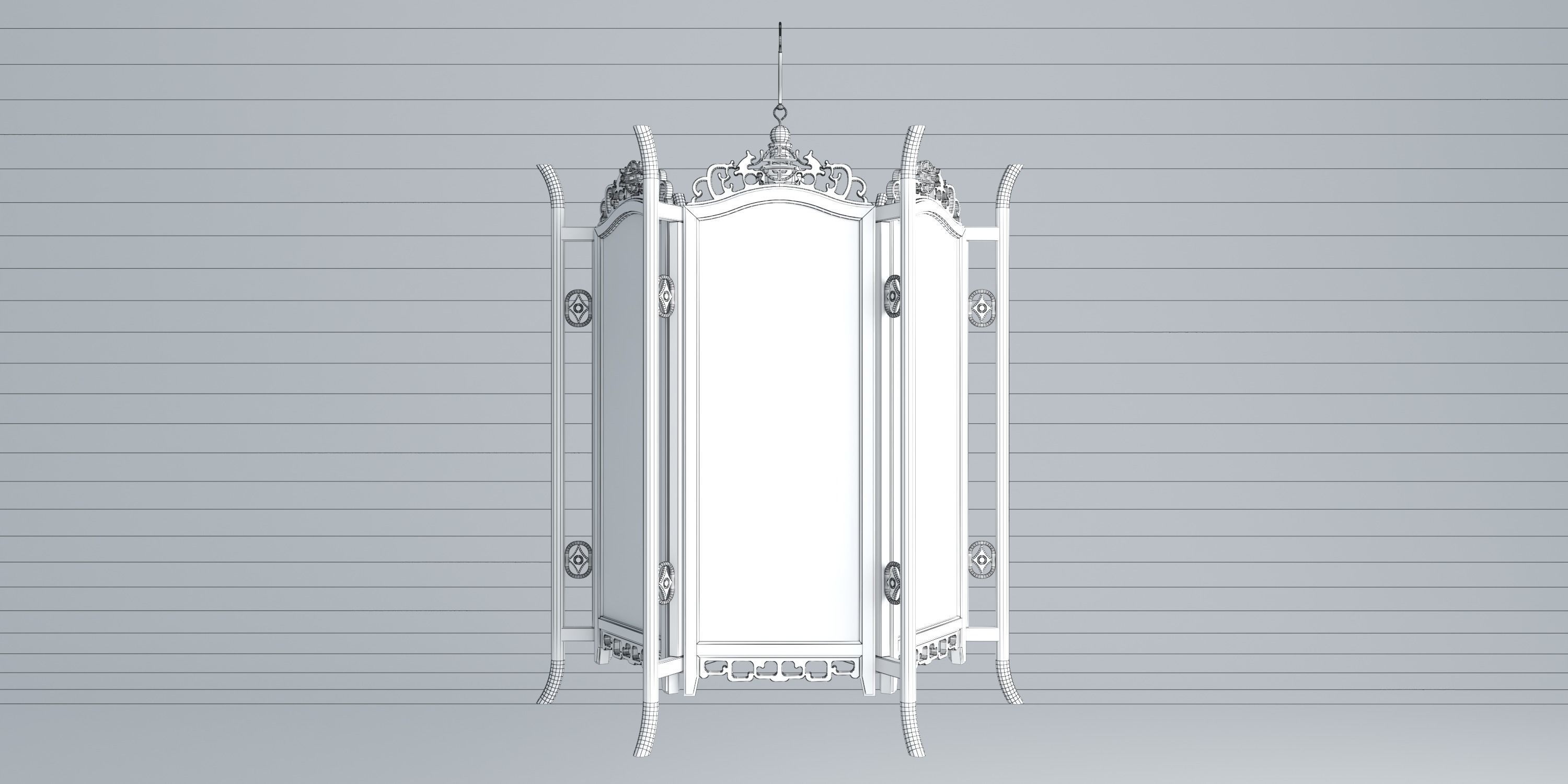 DAISY GLASS LANTERN 3D model_7